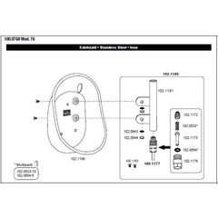 Suevia 100.0768 - Drinkbak model 76 inox 1/2