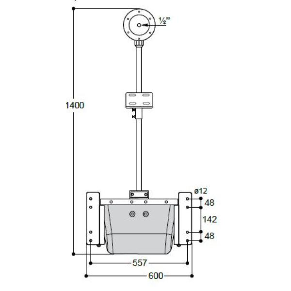 Suevia 130.9100 - Abreuvoir basculant pour truies mod. 910 avec flotteur à vide