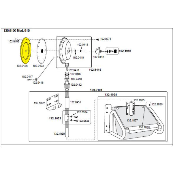 Suevia 130.9100 - Abreuvoir basculant pour truies mod. 910 avec flotteur à vide