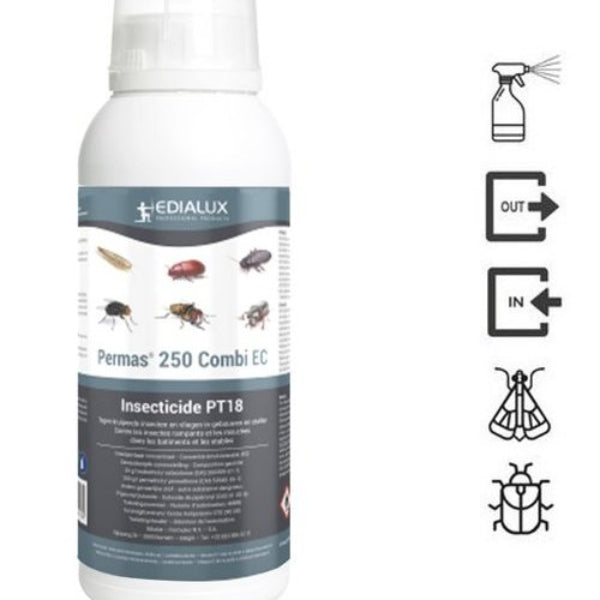 Permas 250 Combi EC - 1 liter - permethrine/piperonly butoxide/prallet ...