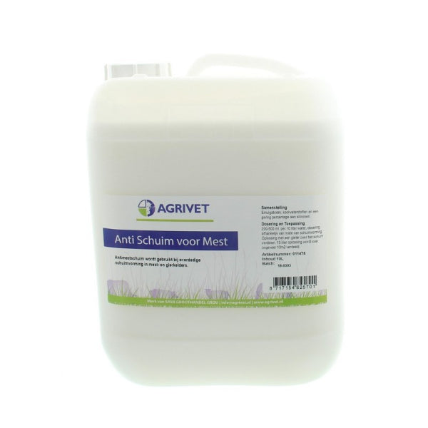 Agrivet anti-schuim voor mest - 10 liter