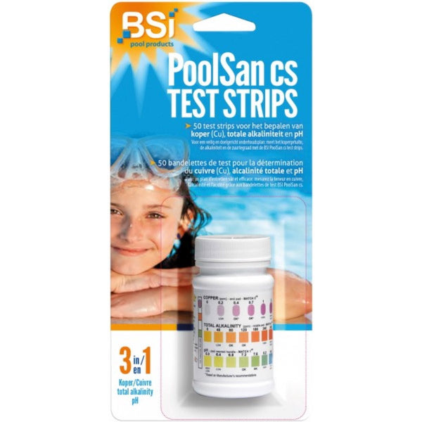 BSI Poolsan CS - 3 in 1 - teststrips - 50 stuks