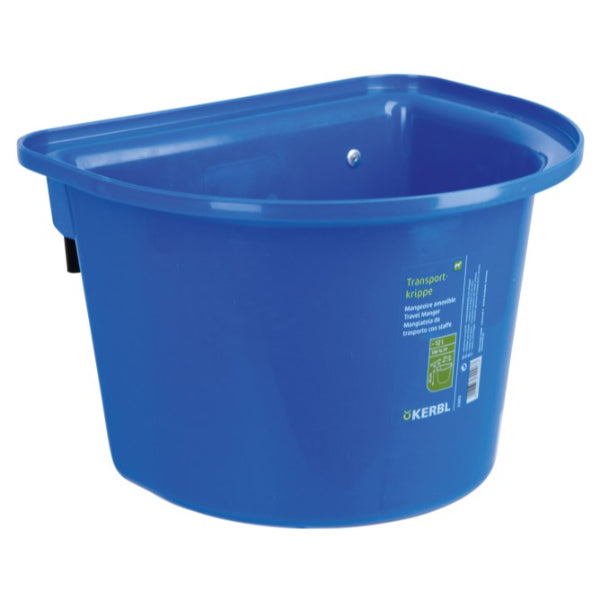 Seau alimentaire avec support de suspension en métal - bleu - 12 litres