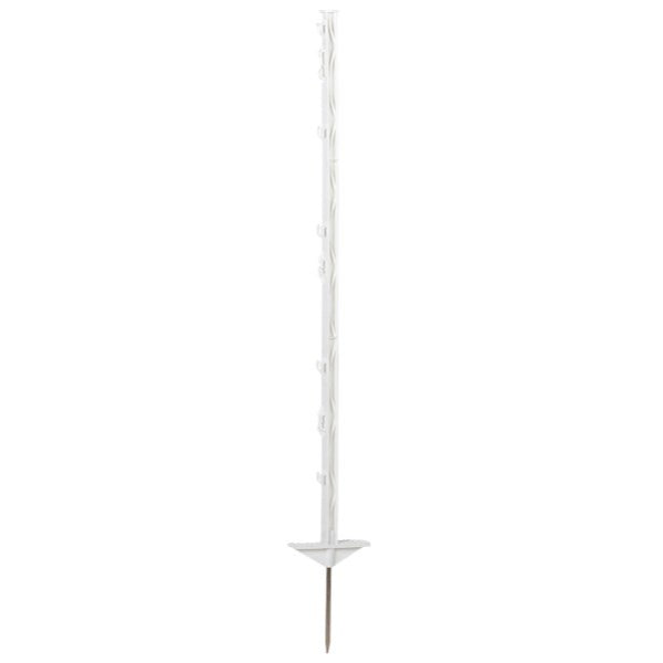 Poteau de pâturage en plastique blanc - 105 cm - avec double marche