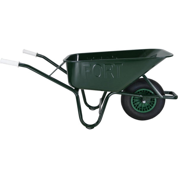 Brouette Fort 6L-80 - peinte en vert - 80 litres