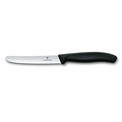 Victorinox 6.7833 - Couteau à tomates Swiss Classic dentelé 11 cm - noir