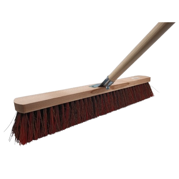 Brosse de rue PVC + Bahia avec support manche - 60 cm