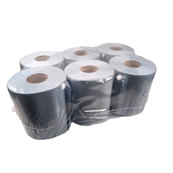 Papier pour pis 1166 2 couches bleu collé - 6 rouleaux/paquet