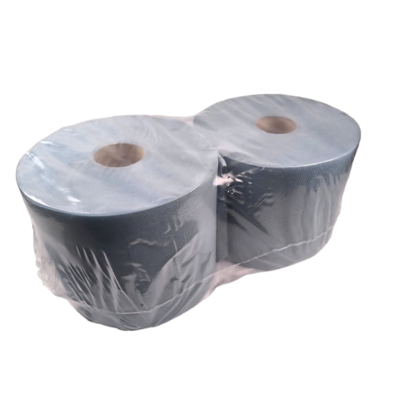 Papier pour pis 1171 3 couches bleu collé - 2 rouleaux/paquet