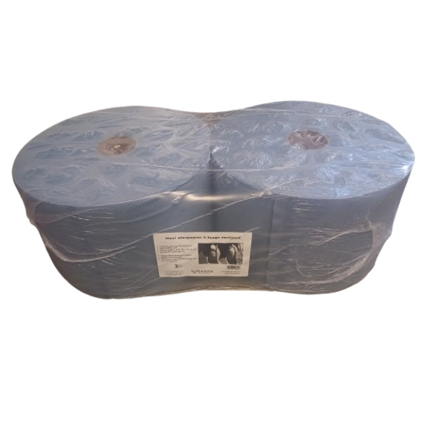 Papier pour pis 1171 3 couches bleu collé - 2 rouleaux/paquet