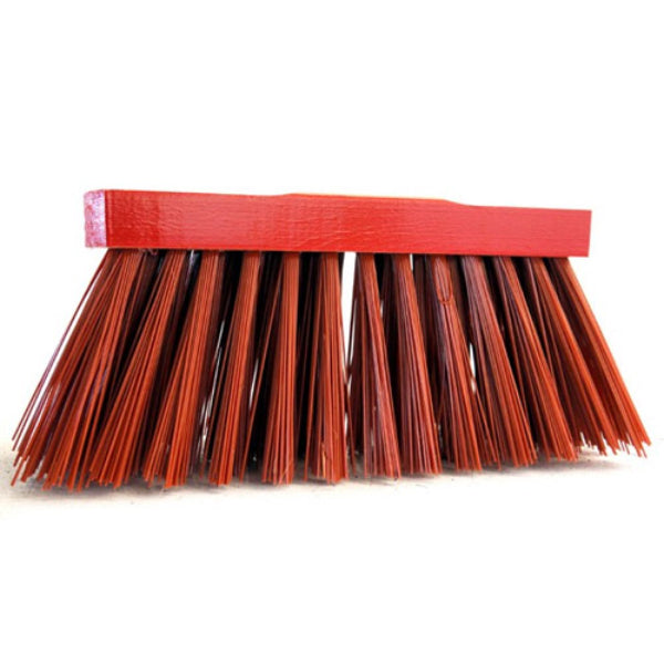 Straatborstel zuiver PVC lang rood - 30 cm